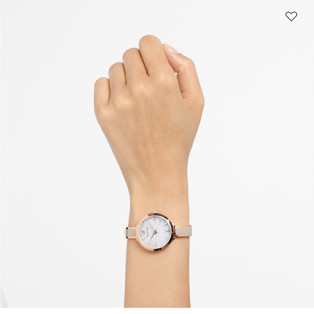 Swarovski Beige and Rose Gold Women's Crystalline delight watch